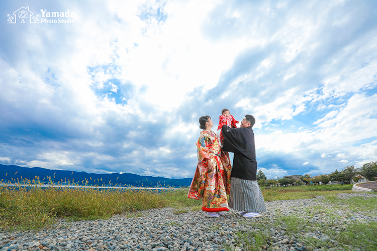 諏訪湖結婚写真