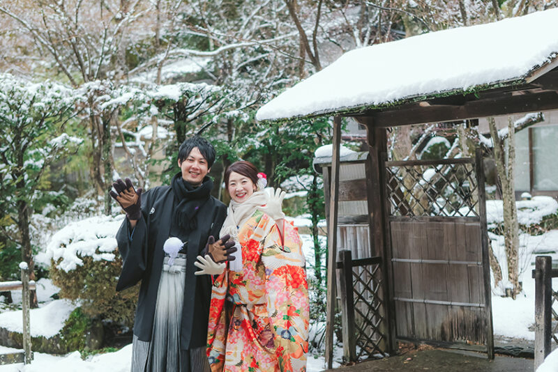 雪長野結婚写真