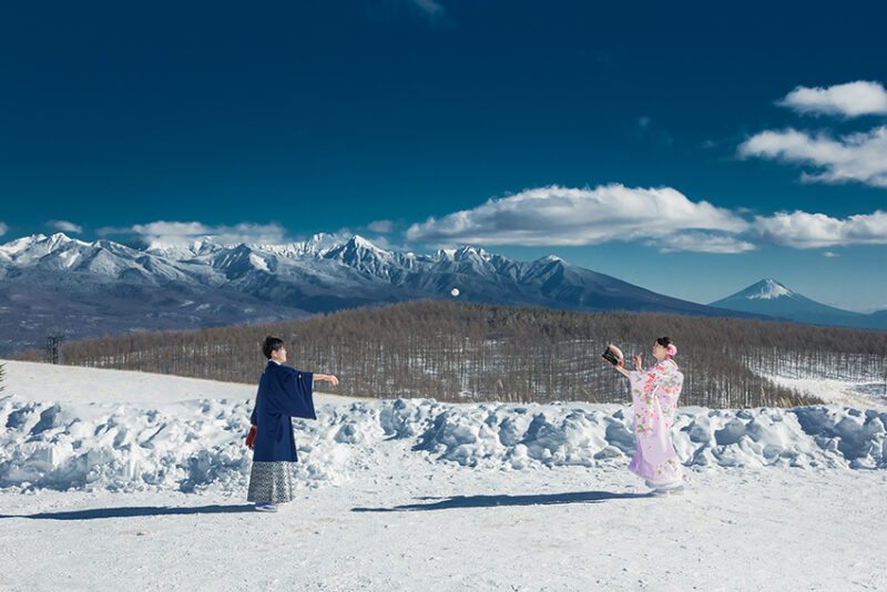 八ヶ岳・霧ヶ峰　雪　フォトウェディング