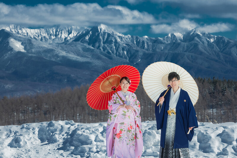 霧ヶ峰雪山フォトウェディング