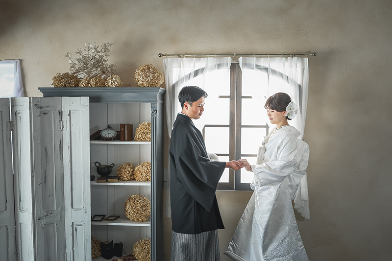 和装フォトウェディングスタジオ撮影
