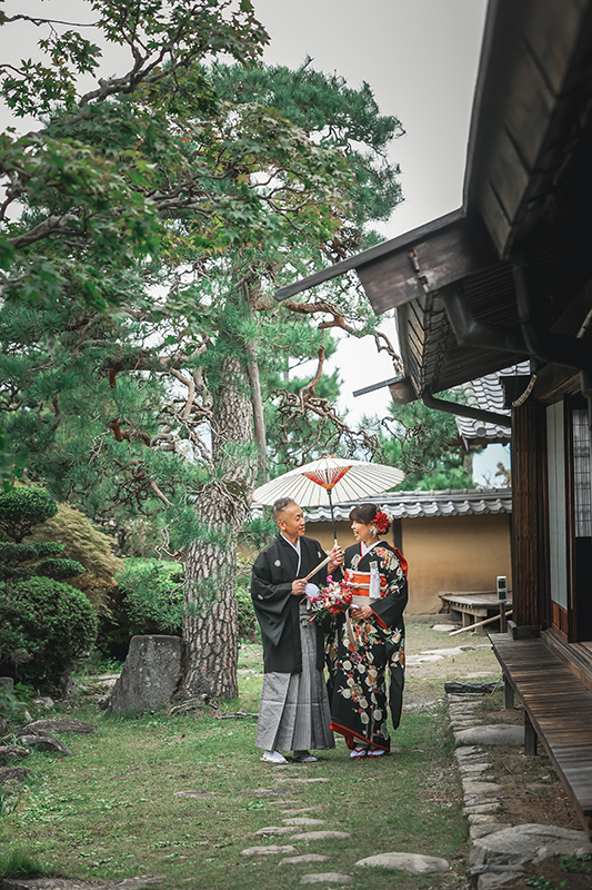 和装ブライダル武家屋敷ロケ