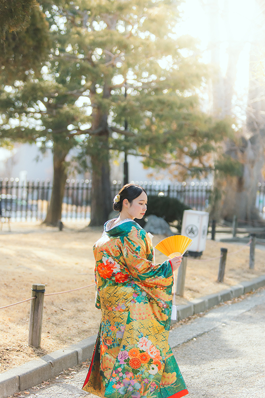 松本城色打掛の着物