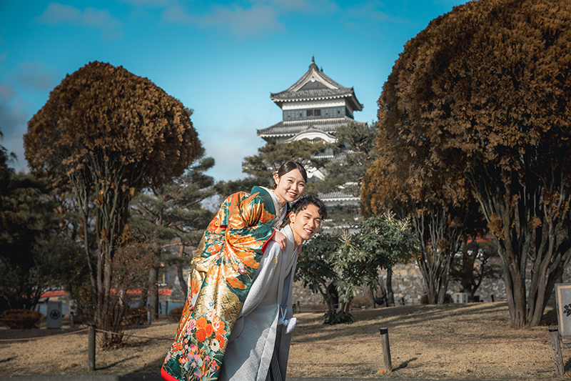 松本城和装ブライダルフォト