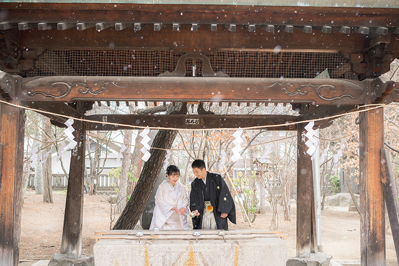 四柱神社和装婚礼