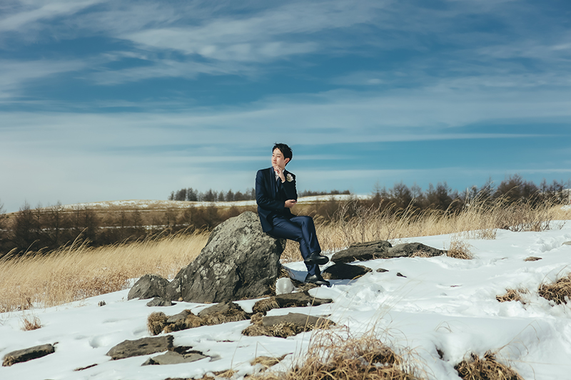 雪原でのロケーション撮影