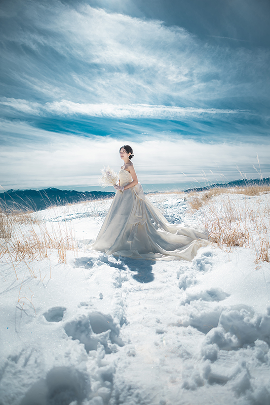 洋装霧ヶ峰フォトブライダルロケーション撮影