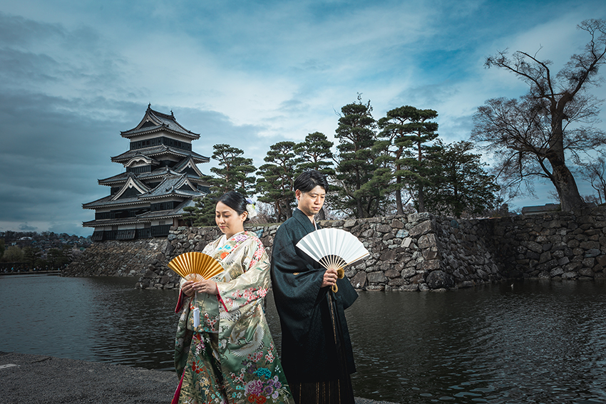 和装ブライダル　松本城