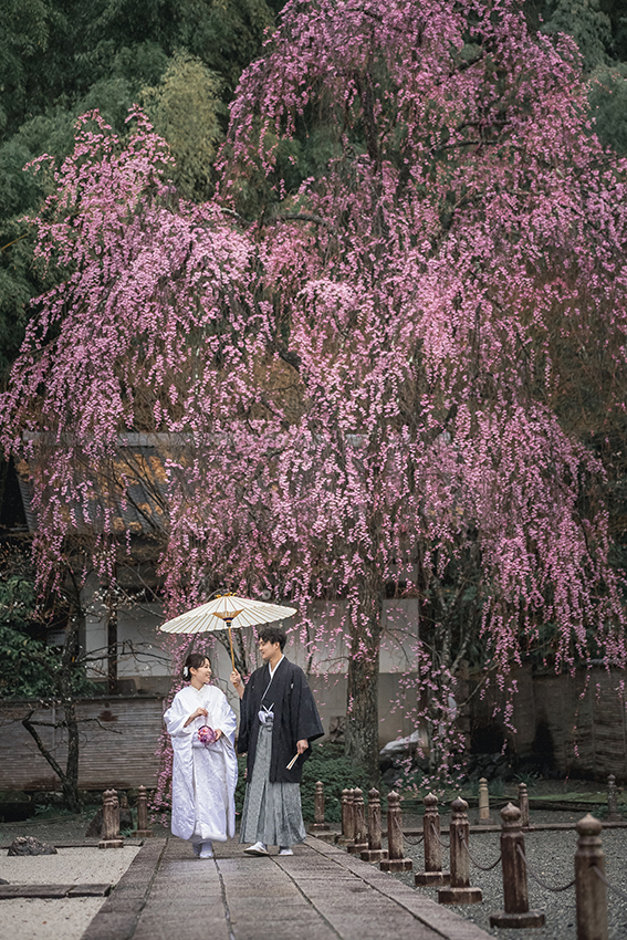 和装結婚写真　前撮り　ロケーション