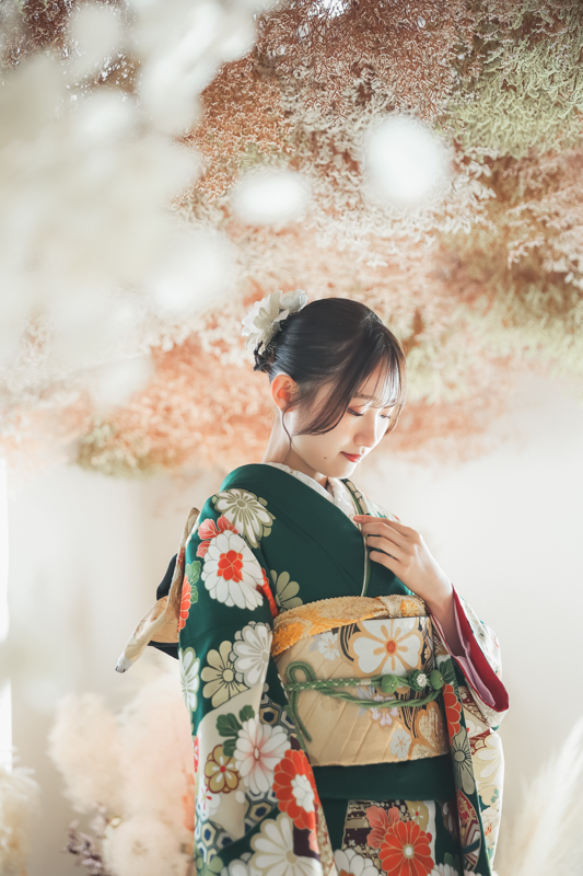 成人式振袖ヘア着付け