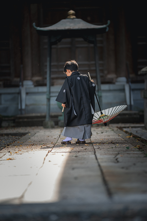 七五三男の子撮影